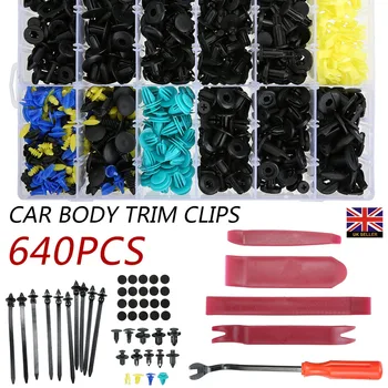 

New Arrival 640Pcs Car Body Trim Retainer Clips Bumper Rivets Screw Panel Push Fastener Kit for Car Interior Accessories