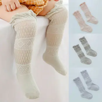 

Newborn baby girls socks Summer Spring Mesh socks kids bow knee high long tube sock sokken princess infant baby socks calcetines