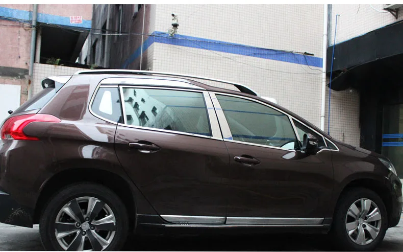 Нержавеющая сталь окна автомобиля планки для peugeot 2008 2013
