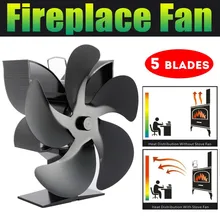 Aquecedor de ar eficiente aquecedor de ar quente aquecedor de lareira de energia térmica cinco lâminas ventilador de aquecimento