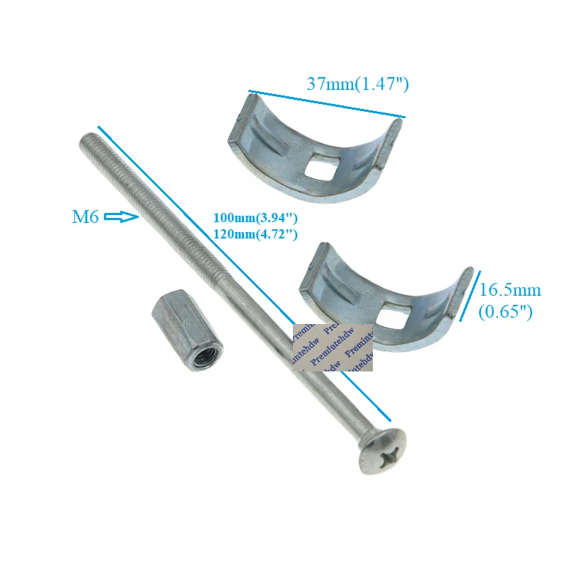 10Pcs Countertop Benchtop Joiner Joint Connector M6 Thread Bolt Half Moon Shaped Bracket Dog Bone Fastener