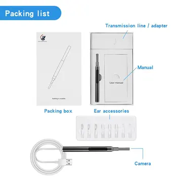 

204 High Definition Ear Cleaning Endoscope Visual Ear Spoon 3 in 1 Multifunctional Earpick Ear Care Tool
