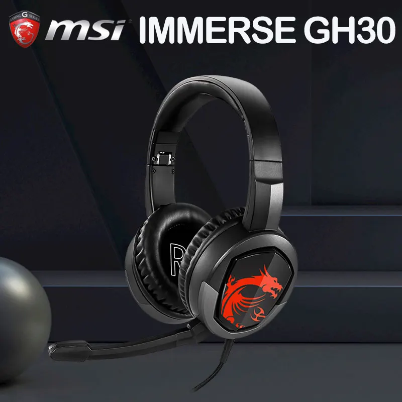 Проводные Игровые наушники MSI GEAR погружение GH30 игровая гарнитура с микрофоном