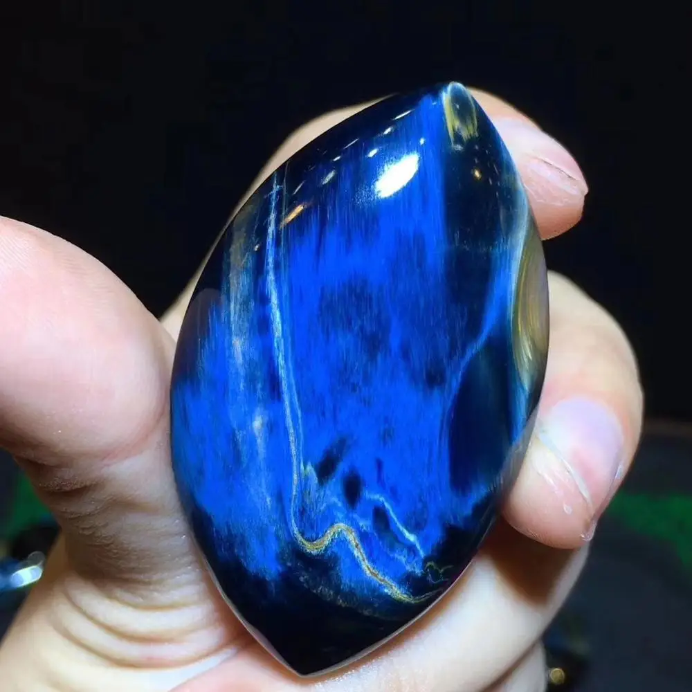

Top Natural Blue Pietersite Chatoyant Pendant 35x22x12mm Women Men Water Drop Crystal Healing Gemstone Fashion Namibia AAAAA