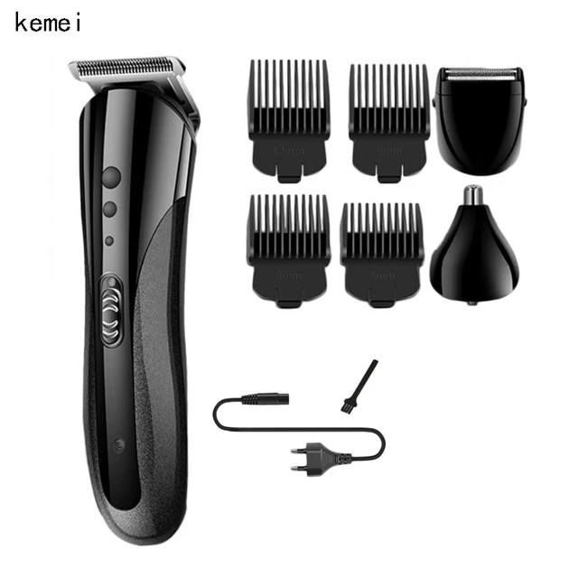 Kemei электрическая машинка для стрижки волос, многофункциональная машинка для стрижки бороды в носу, Профессиональная Мужская машинка для стрижки волос, Парикмахерская 5p 5 - Цвет: kemei1407