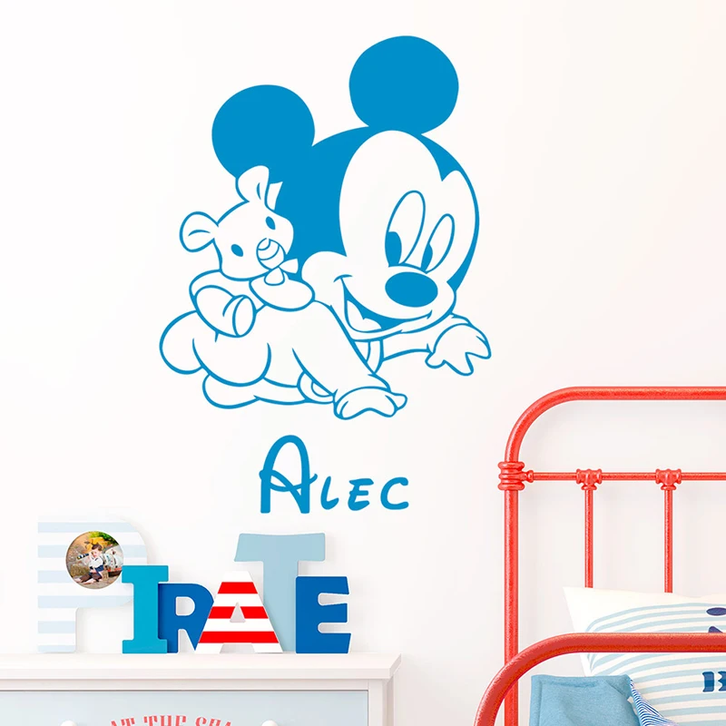 Cartoon Disney Mickey Mouse Vinyl Wall Stickers For Home Decor Living Room Nursery Kids Room Decoration Mural Wall Art Decals