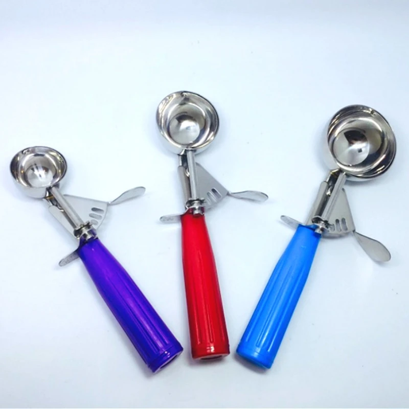 Stainless Steel Ice Cream Scoop Tool cookie scoop Icecream Spoon Kitchen Gadgets Sticks Mashed Potatoes Watermelon Spoon 1P
