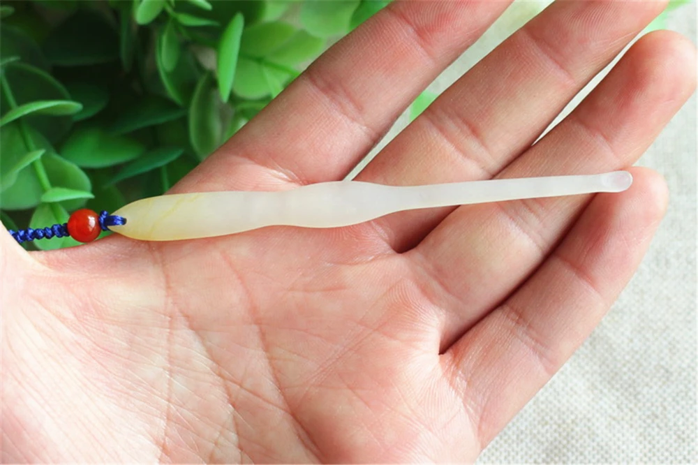 HIMABM 1 шт. ушной Воск палочки ers Hetian Jade Ear pick средство длоя удаления воска Curette Ear pick Cleaner Ear Cleaner ложка уход за ушами инструмент для очистки ушей