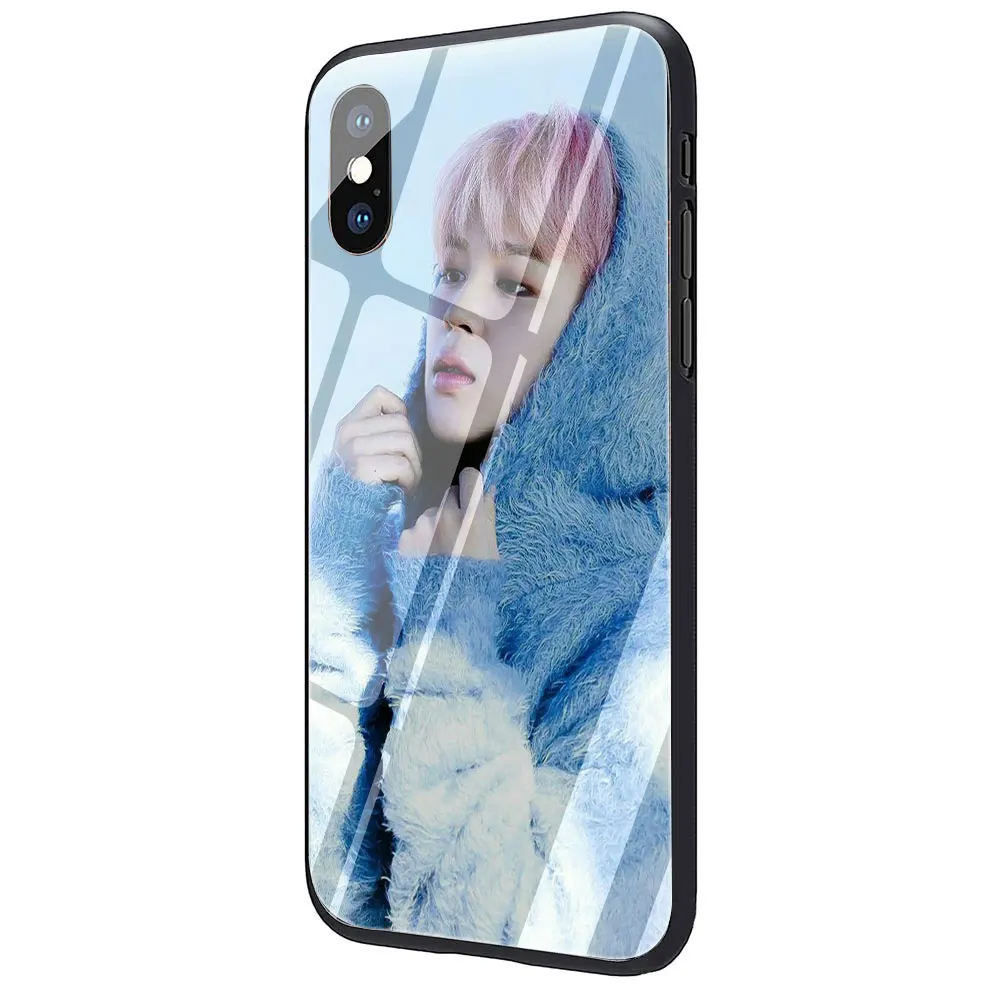 EWAU Jimin красивый чехол из закаленного стекла для телефона iPhone 11 Pro 6 6S Plus 7 8 Plus X XS XR XS Max - Цвет: G3