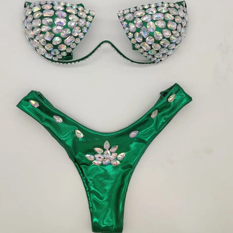 2020 10colors diamond bikini crystal bikini swimwear plus  sizes bikini rhinestone bikini swimsuit sexy  beachwear biquini