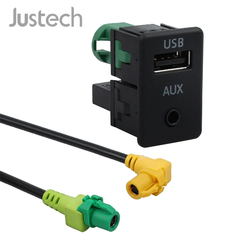 USB Кабель адаптер Justech для VW 2005 2013 Jetta Scirocco Polo Touran EOS Tiguan CC Beetle|Переключатели и