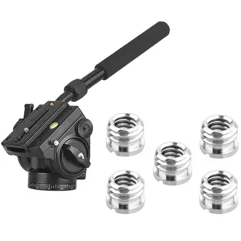 

Hot 5 Pcs 1/4 To 3/8 Inch Convert Screw Standard Adapter Reducer Bushing & 1Pcs Aluminum Camera Tripod Head 18Kg Load