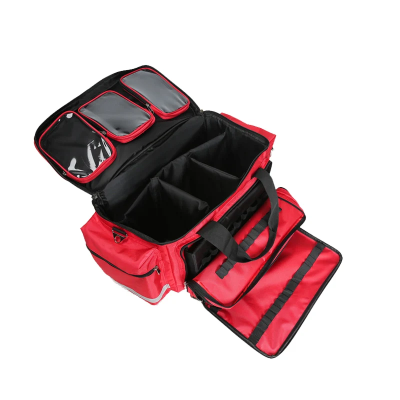 Outdoor First Aid Medical Bag Isolation Multi-Pocket Large Storage Portable Cross Emergency Sports Travel Nylon Package 3 Colors