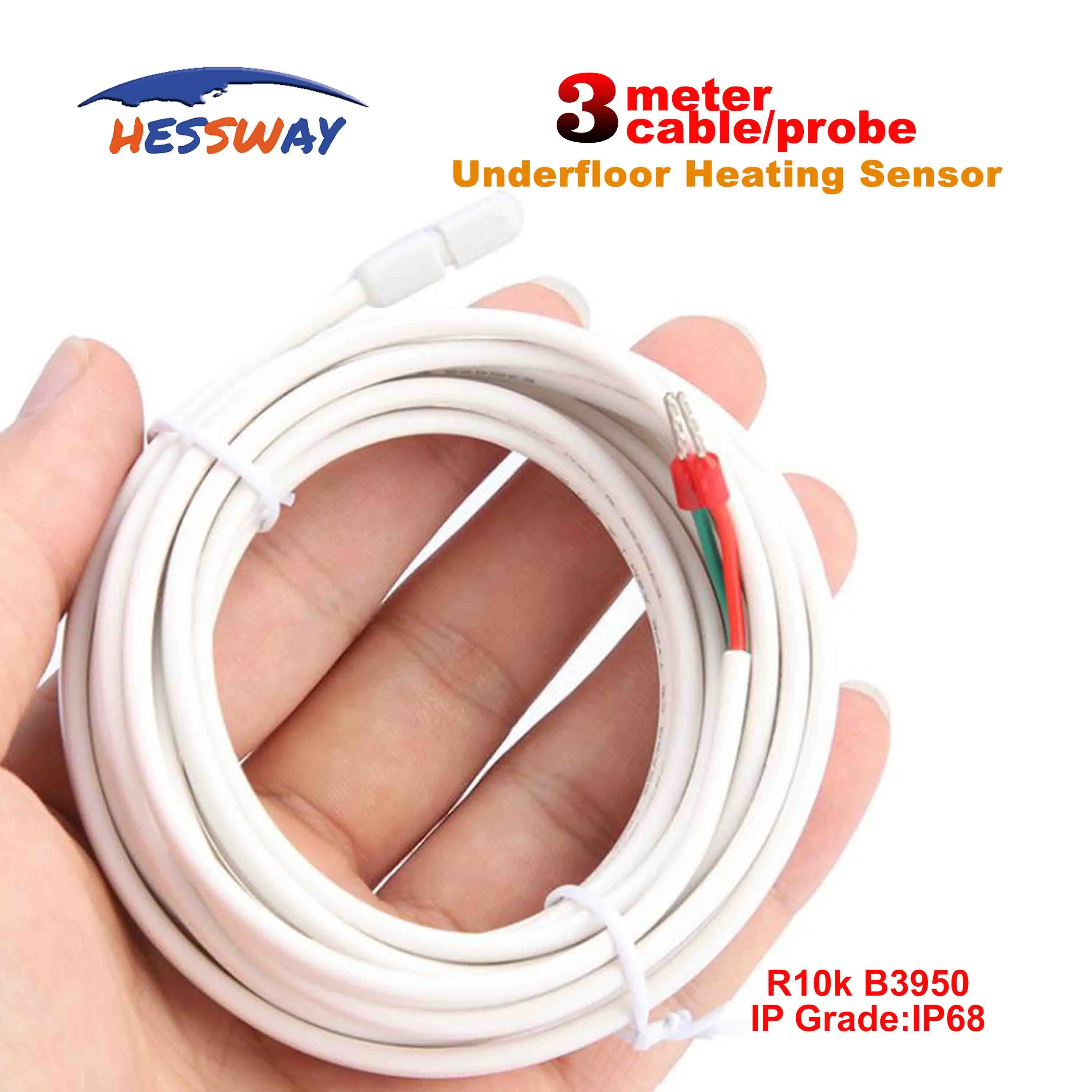 

3M cable thermistor 3950 ntc floor heating temperature sensor for probe pin
