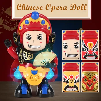 

Toys For Children Traditional Feature Chinese Opera Face Changing Doll Light Music Dance Robot Toy Kids Toys Baby Toys Juguetes