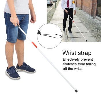 

Collapsible Foldable Telescopic Cane Crutch Portable Anti-Shock Guide Walking Stick Blind People Reflective Cane For The Blind