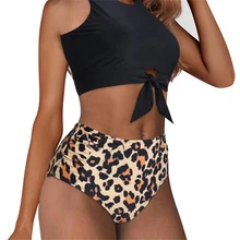 Sexy Tankini Leopard Women Bikinis High Waist Swimsuit Triangle Bathing Suit Summer Women Beach Wear Biquini Set Women Swimwear Sexy Tankini Leopard Women Bikinis High Waist Swimsuit Triangle Bathing Suit Summer Women Beach Wear Biquini Set Women Swimwear