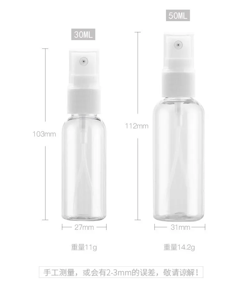 Spray Bottle perfume atomizer empty cosmetic containers Set Makeup Liquid Container Refillable atomizer perfume Travel container 2