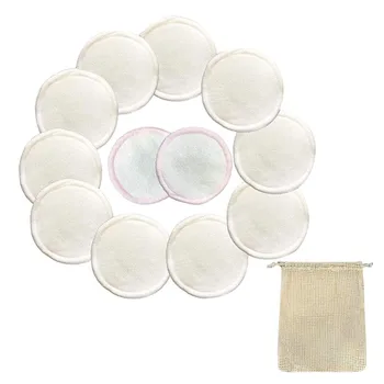 

12PCS Soft Reusable Make-up Remover Discs High Quality Natural Cotton With Washing Bag Cosmetics Tools 100% New Dropship ZJXM2