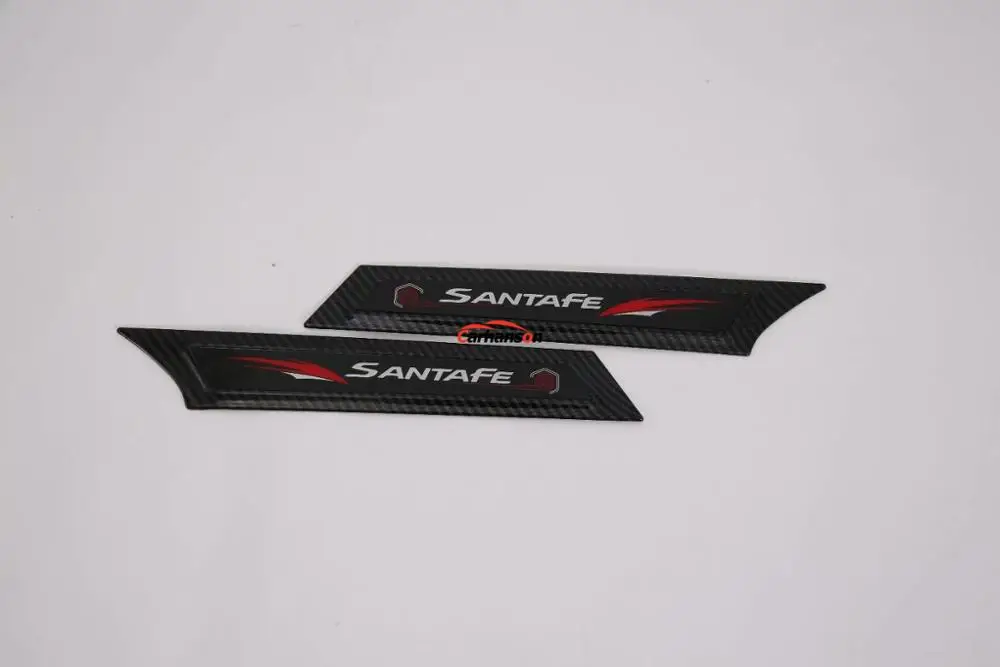Для hyundai Santafe боковой знак Санта Фе автомобильные аксессуары авто Стайлинг наклейка хром углеродное волокно боковой знак крыло Emble