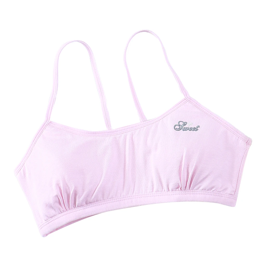 Young Girls Teen Girls Breathable Bra Wireless Stretchy Yoga Bras Training Bra for Activity Gym