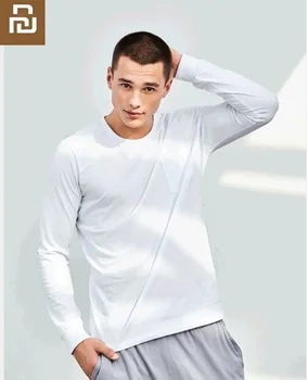 

Youpin Men's cotton round neck long sleeve bottoming shirt Soft and comfortable Fashion wild Spring and autumn dress