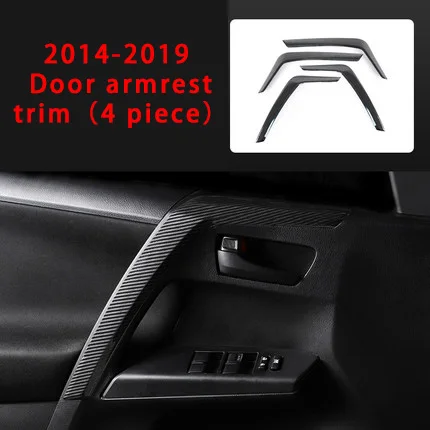 Для Toyota RAV4- отделка подлокотника двери из углеродного волокна 4 шт - Цвет: Door armrest