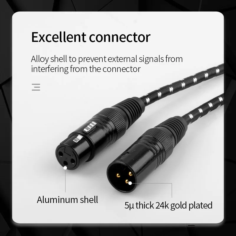 Todn Par High End Hi-fi Cabo de Áudio 2rca para 2xlr Macho Banhado a Ouro Plug Ofc Estéreo Cabo - Image 5