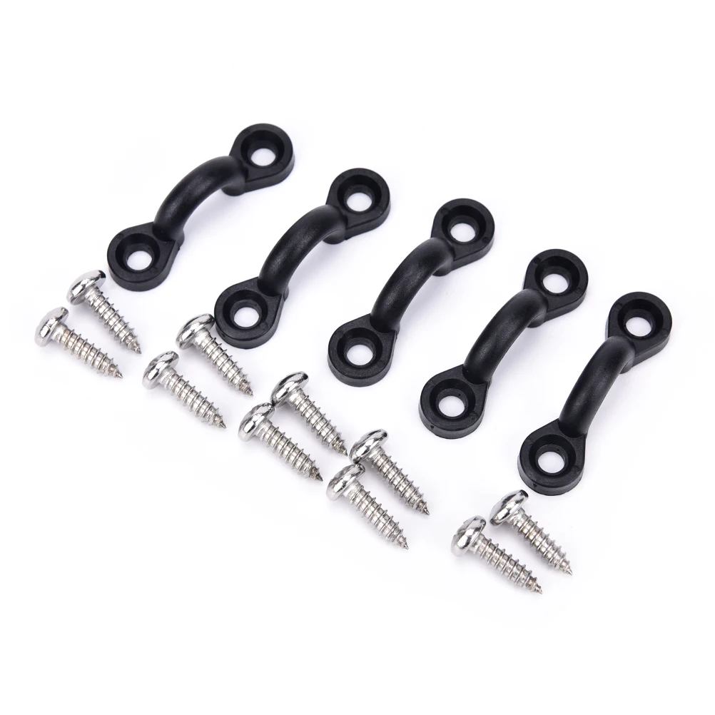 10pcs Nylon Bungee Deck Loops Tie Down Pad Eye With Screws For Boat Kayak Deck Rigging Kit