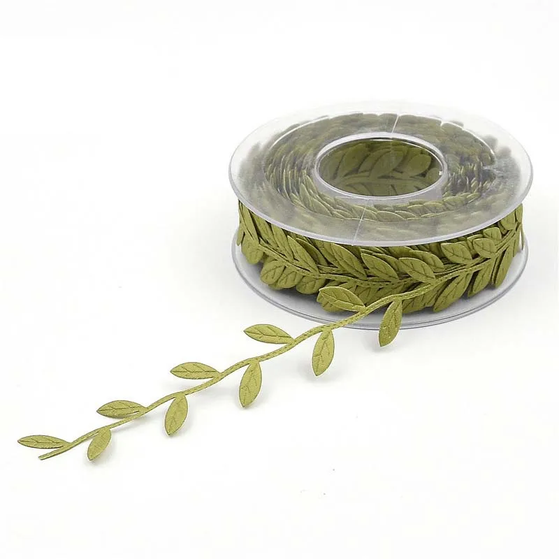 Leaf Lace Ribbon Wrap Gift Boxs Tree Leaf Ribbons Packaging DIY Party Wedding Handmade Decorations 5m/15m 2.5cm C2456, ribbon decoration,ribbon supplies,wrapping ribbon,lace trim ribbon