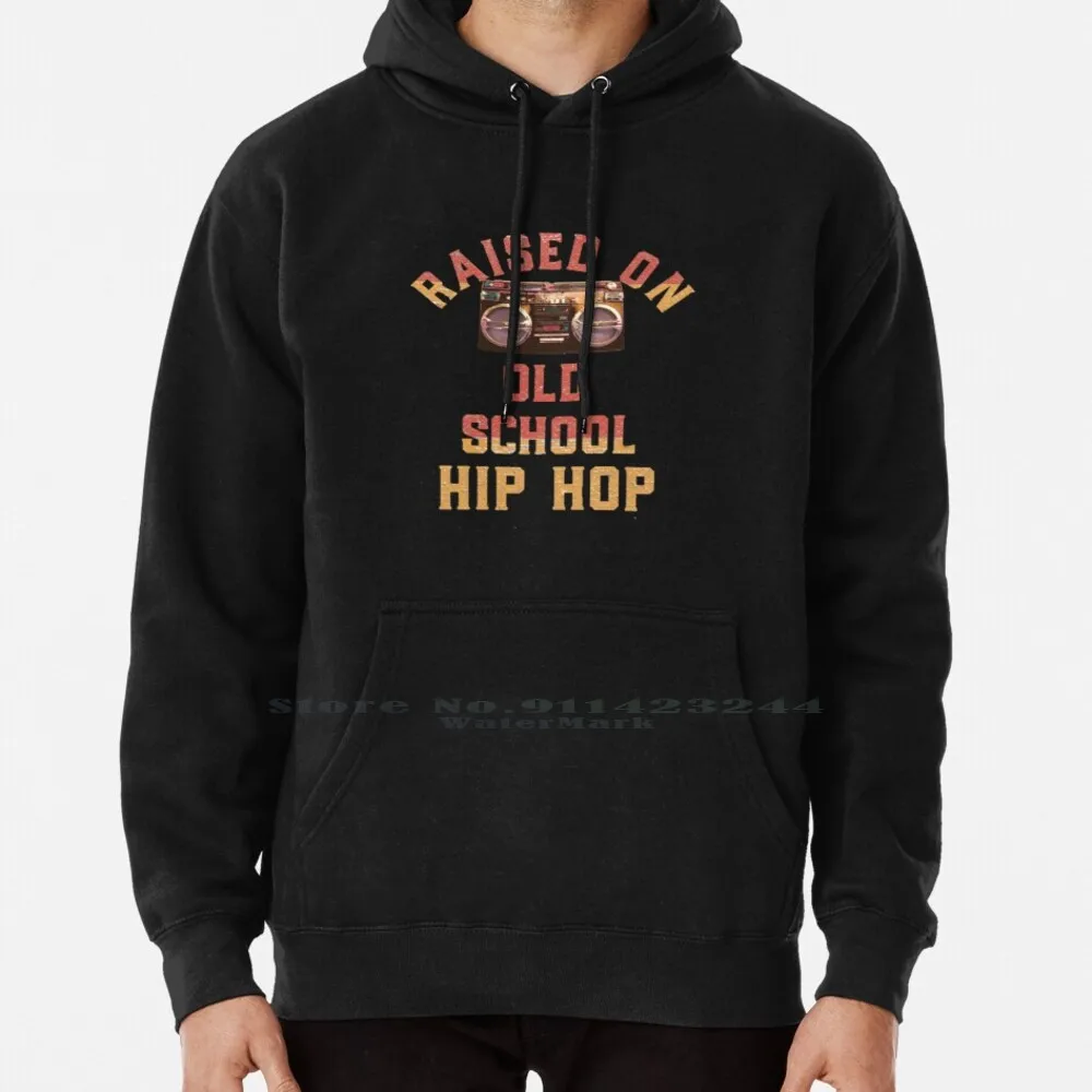 Sollevata Su Old School Hip Hop Con Cappuccio, Maglione 6Xl Cotone Hip Hop Hip Hop R E B R B Vecchia Scuola Marmellate Ghetto Blaster Retro 90S