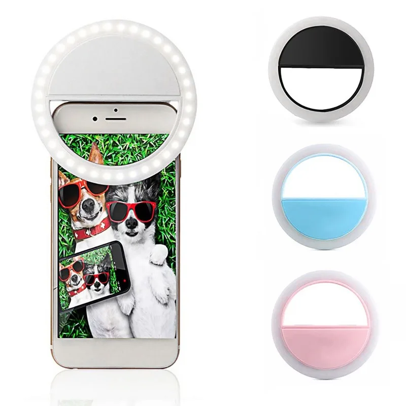 Anel de Luz Lente do Telefone Anel para o Telefone Nova Carga Selfie Móvel Lâmpada Celular Portátil Câmera Fotografia Vídeo Luz Usb Led 2 Luzes e Iluminação
