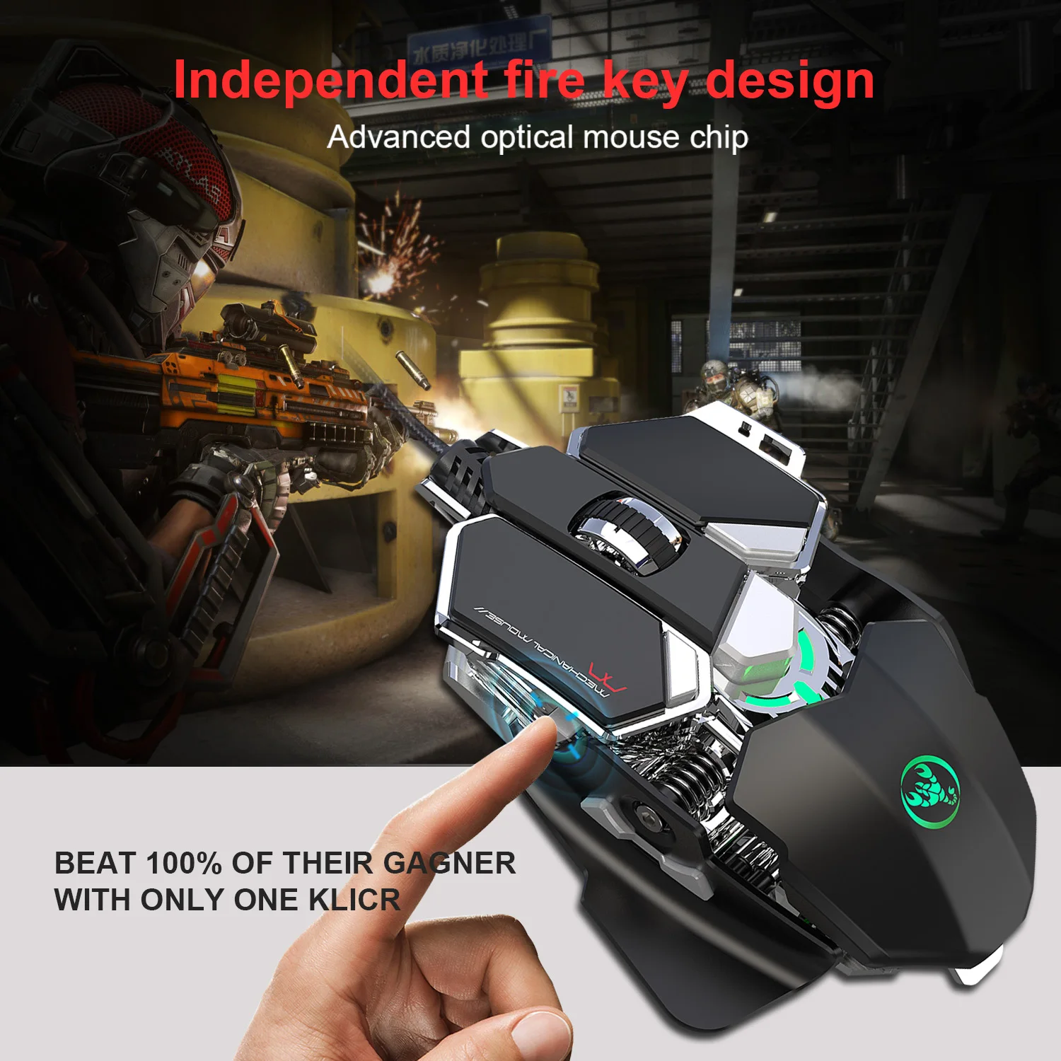 Механическая игровая мышь Eat Chicken с 9 клавишами, программируемая Проводная геймерская мышь Mause, светильник, крутая Автоматическая игровая мышь для настольного компьютера