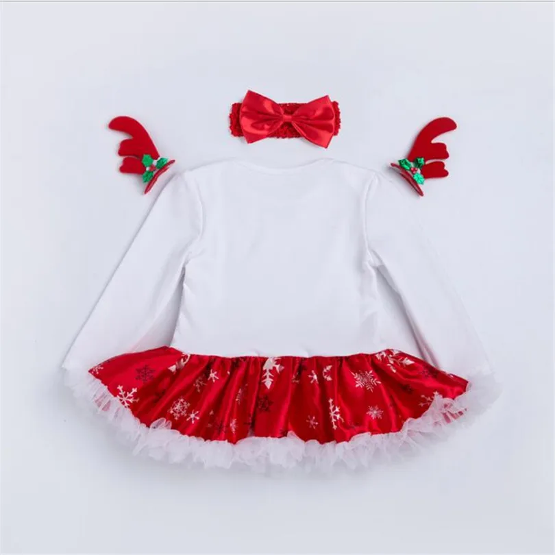 Детская одежда для малышки My 1st рождественские платья для детей новорожденных для празднования Рождества, рождественские комплекты одежды для малышей Комплект 6 шт./компл. детская обувь из хлопка для младенцев; платье для девочек