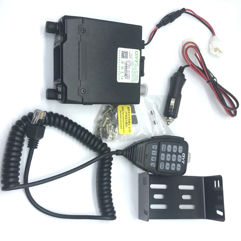 QYT KT-7900D Mini Car Mobile Radio 25W Quad Band 144/220/350 MHz KT7900D Walkie Talkie UV transceiver w/кронштейн источника