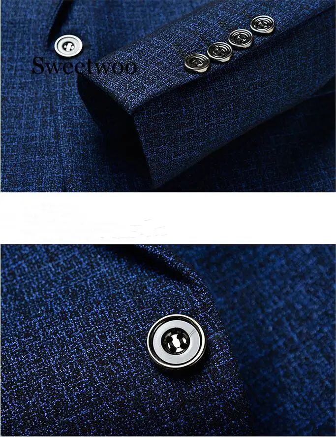 Spring Men's Plaid Blazer Fashion Business Casual Men's Slim Suit Jacket Large Size Casual Banquet Wedding Party Club Dress 5XL