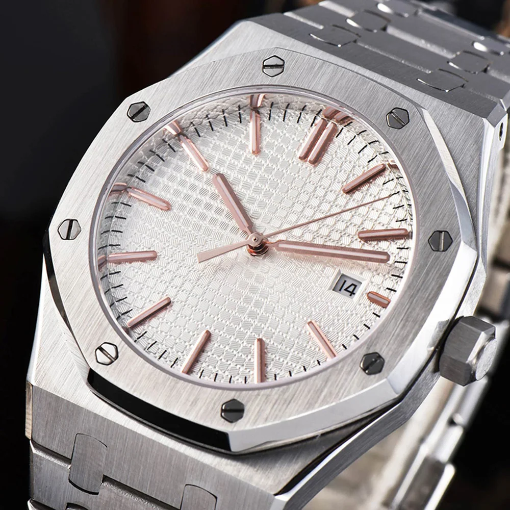 

Men Watch 41mm Automatic Mechanical Watches Men Top Luxury Brand Fashion Sport Stainless Steel Waterproof Luminous Watch
