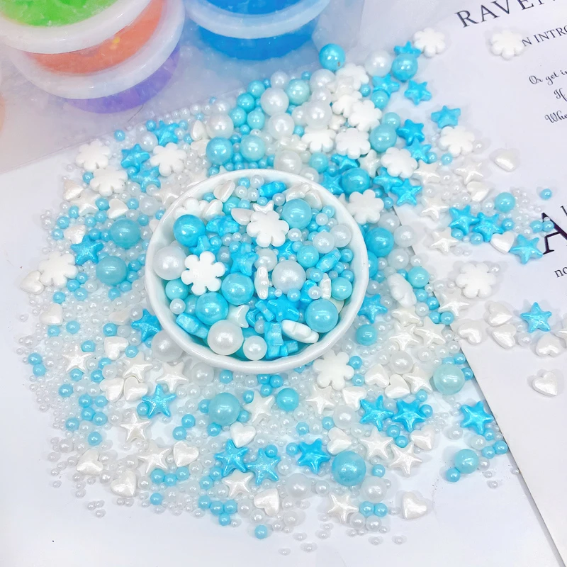 de copos nieve navideños, adornos de bolas de azúcar de perlas de caramelo coloridas, azúcar, bolas de azúcar|Suministros de decoración de pasteles| - AliExpress