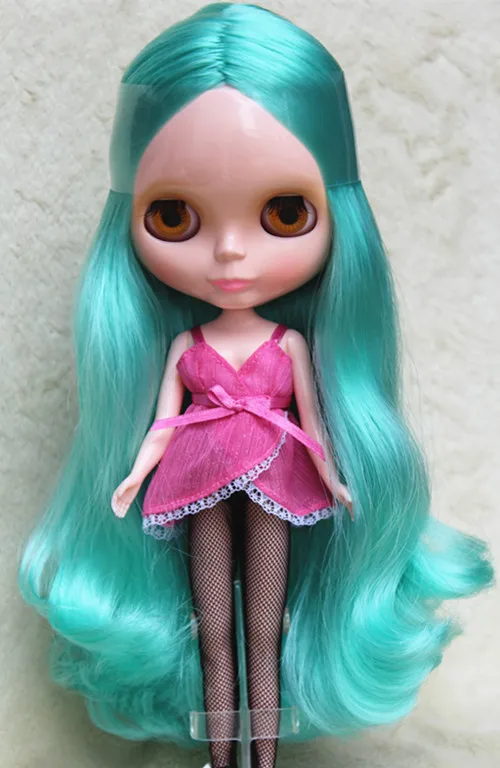 New 12/" Neo Blythe Doll from factory Long creamy white hair transparent skin