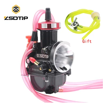 

ZSDTRP Motorcycle PWK Carburetor 34 36 38 40mm Racing Scooters Dirt Bike ATV with Oil Fuel Filter Fuel Tube Set for 250cc Motos