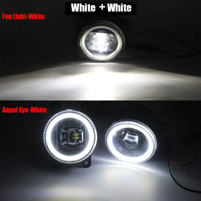 Cawanerl для 2005-2012 Nissan Pathfinder Закрытое вездеход R51 Автомобильный светодиодный противотуманный светильник Ангел глаз DRL Дневной светильник 12V - Цвет: White and White