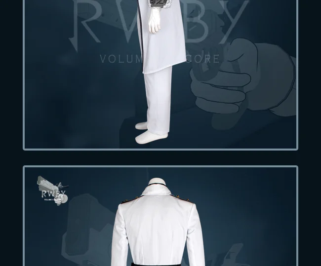 Лидер продаж, Аниме RWBY(сезон 4), костюмы Джеймса айронвуда для косплея, белая форма, костюм, Мужская одежда для ролевых игр, на заказ, любой размер
