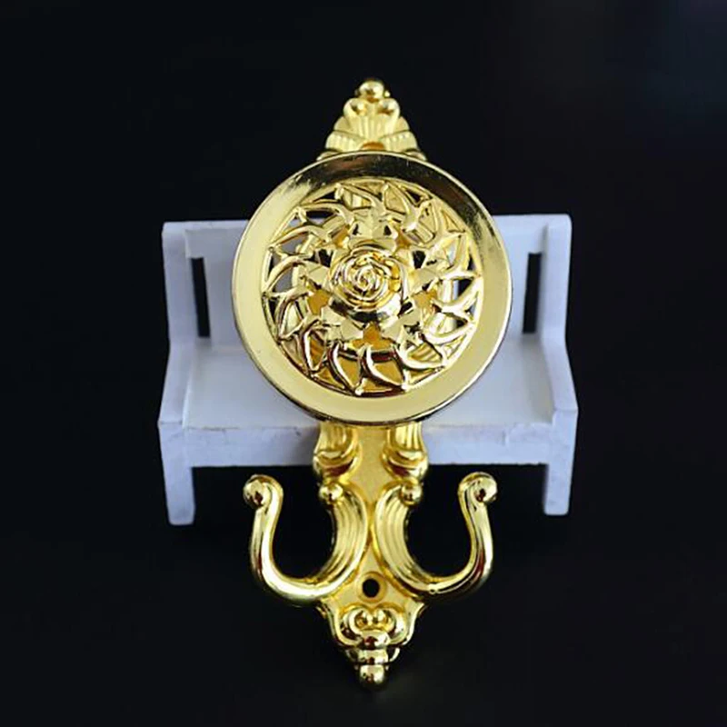1 Pair Rose Flower Type Curtain Hook Curtain Decorative Accessories Towel Holder Hanger Wall Hook Tiebacks For Curtains