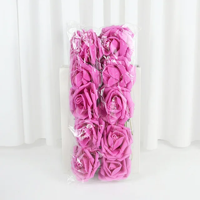 8cm Large Rose Artificial Flower for Wedding Party Home Office Decor Fake Rose Flower 16cm Stem Wed Valentine's Day Decorations S07