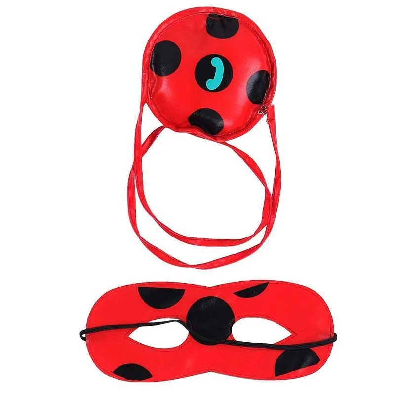 EyeMask And Bag Костюм «божья коровка» для девочек; нарядное платье-пачка для маленьких девочек; костюм «божья коровка» на Хэллоуин; детское платье в европейском и американском стиле - Цвет: EyeMask And Bag