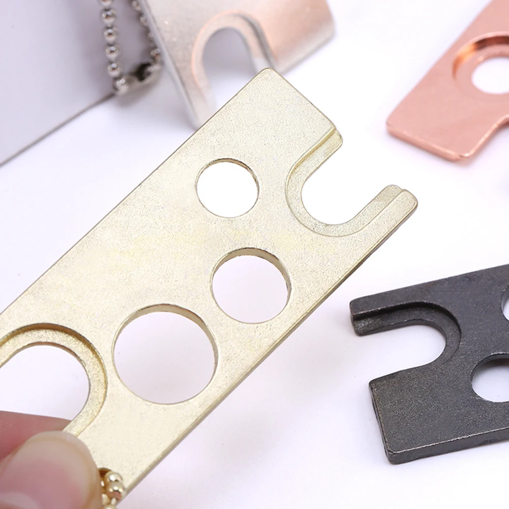 1pcs Essential Oils Opener With Chain Stainless Steel Caps Opener For Universal Eyelash Glue Replacement Bottle Mouth Head