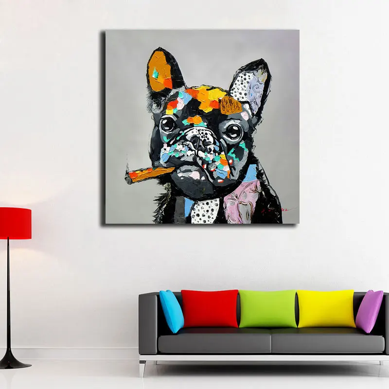 Colorful Thinking Monkey Wall Art Canvas Painting Wild Animals Pop Art Posters Frog Elephant Paintings Wall Decorative Pictures