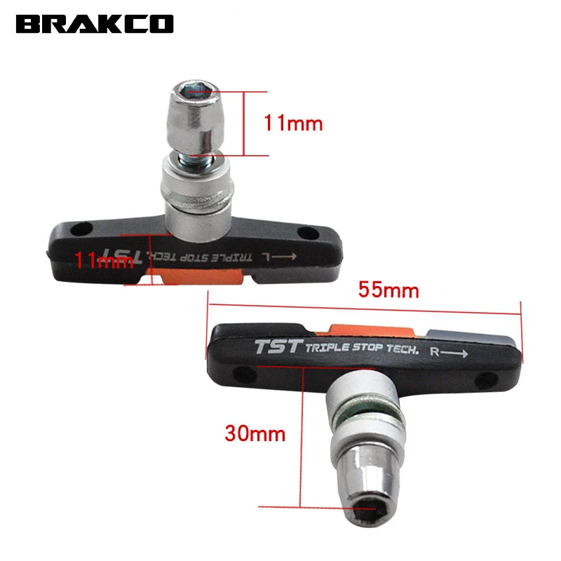 1 пара BRAKCO тормозных колодок для велосипеда 55 мм для 1" 16" 1" 20" Minivelo, складные мини веловелосипедные детали для велосипеда, M-968V