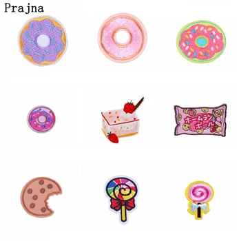 

Cute Food Donuts Patch Sew Iron On Patches On Clothes Cartoon Embroidered Patches For Clothing Applique T-shirt Jacket Decor DIY