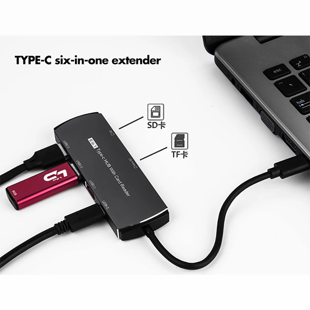 Usb-хаб 3 0 usb Type-C двойной мужской и женский 3-портовый с TF/SD карт памяти передачи